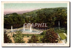 Postcard Old Saint Cloud Grand Park Water Fer a Cheval Basin