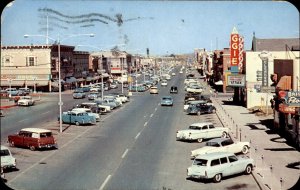 Fort Collins Colorado College Ave Shops, Theatre, Etc 1950-60s Vintage Postcard