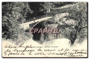 Old Postcard Saint Gervais Devil's Bridge
