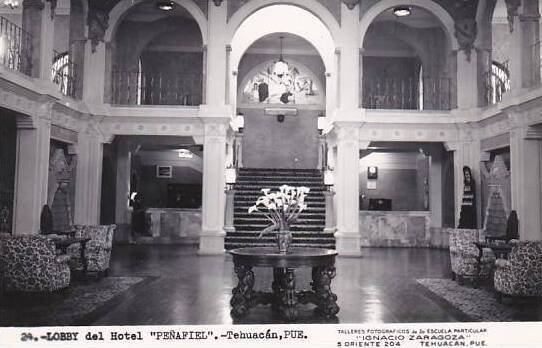 Mexico Tehuacan Hotel Penafiel Lobby Real Photo