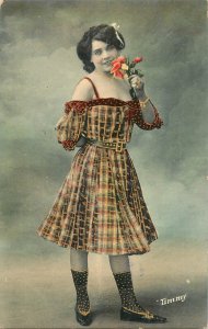 Woman portrait Timmy phototypie Van Cortenbergh, Lille - Bruxelles postcard