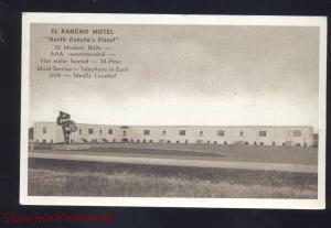 WILLISTON NORTH DAKOTA THE EL RANCHO MOTEL VINTAGE ADVERTISING POSTCARD SD