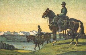Swiss army cavalry ww1 artist Iwan E. Hugentobler Published by the 6th Division