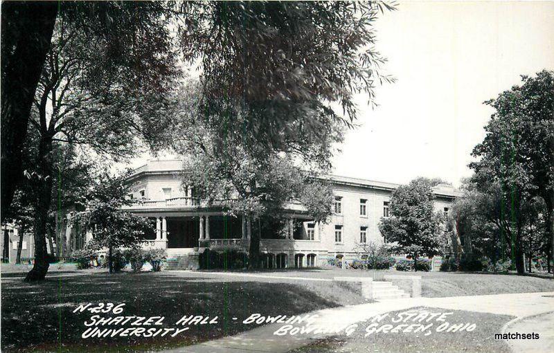 1950s BOWLING GREEN OHIO Shatzel Hall University RPPC postcard 1549