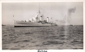 RPPC Photo British Royal Navy HMS Belfast Galatea