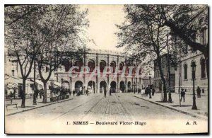 Postcard Old Nimes Boulevard Victor Hugo