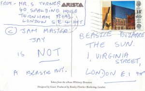 Postcard England Whitney Houston albume