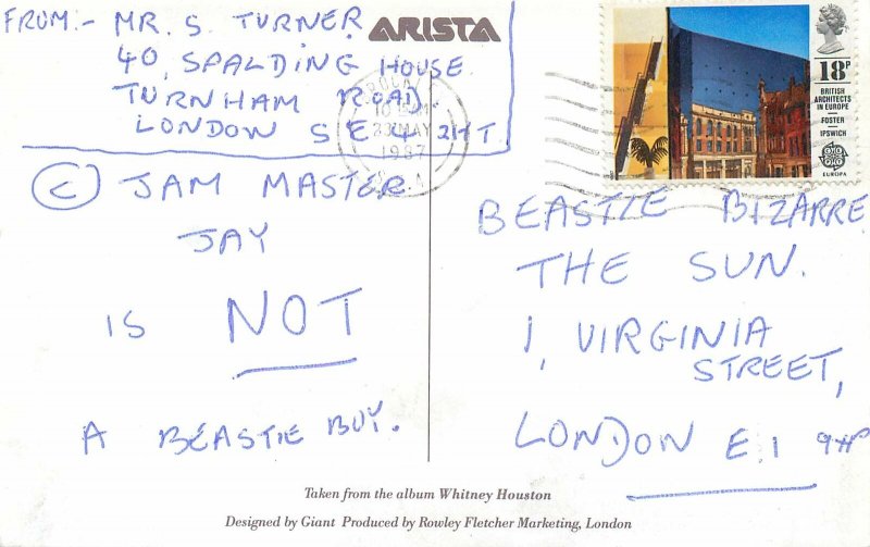 Postcard England Whitney Houston albume