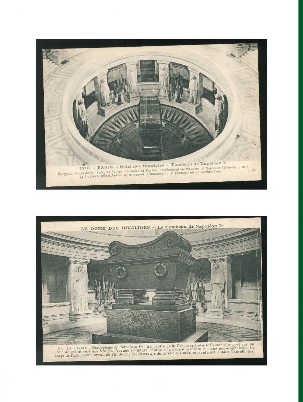 France Tombeau Napoleon I Tomb of Napoleon I Dome Des Invalides 2X Postcard