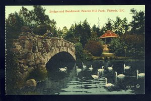 Victoria, British Columbia/BC Canada Postcard, Beacon Hill Park,Bandstand/Bridge