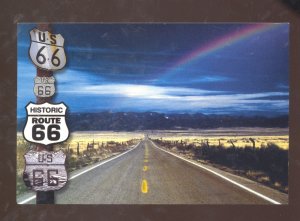 U.S. ROUTE 66 RAINBOW POSTCARD