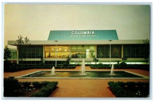 c1950 Columbia Metropolitan Airport Fountain Columbia South Carolina SC Postcard