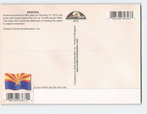 Postcard Map & Attractions Arizona USA