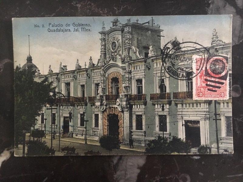 1927 Guadalajara Mexico Picture Postcard Government Palace To Oxford England