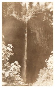 Latourell Falls on the Columbia River Highway Oregon RPPC Postcard