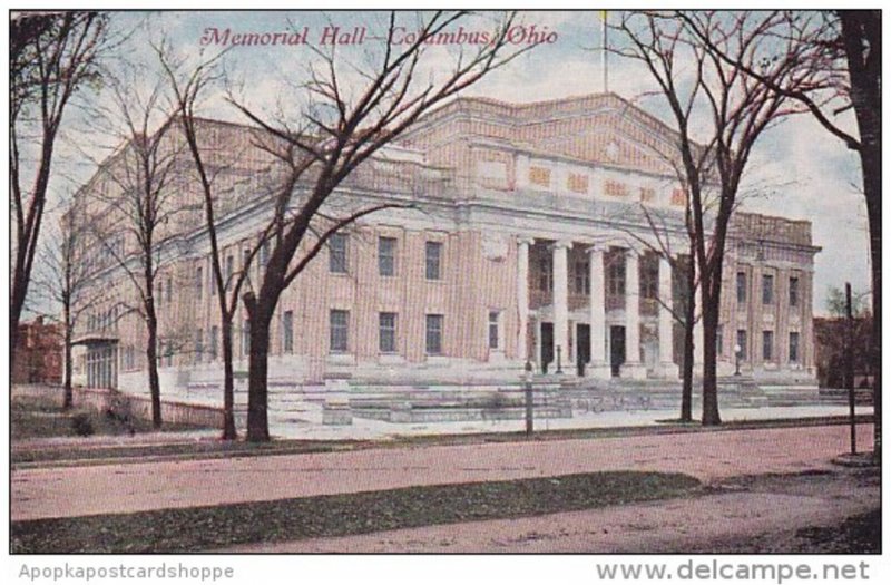 Ohio Columbus Memorial Hall 1908