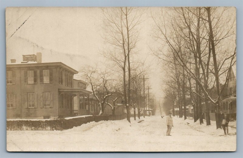 BRIDESBURG PA STREET SCENE ANTIQUE REAL PHOTO POSTCARD RPPC