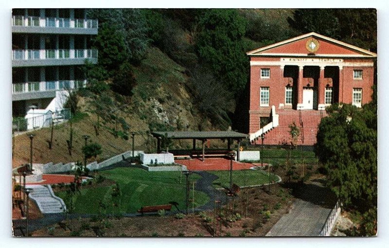 UNION CITY, CA California ~ 1981 MASONIC HOME Siminoff Temple Esplanade Postcard