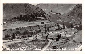 Grangeville Idaho Riggins Sawmill Bird Eye View Real Photo Postcard AA35371