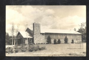 RPPC HOUGHTON LAKE MICHIGAN LARGE RESORT BARN FARM REAL PHOTO POSTCARD