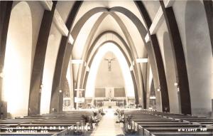 Monterrey NL Mexico~Templo de la Purisima~Church Interior~Altar~'50s Lopez RPPC