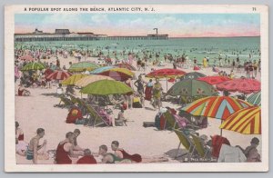 State View~Popular Spot At The Beach Atlantic City NJ~Vintage Postcard