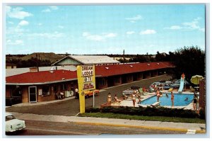 c1950's Dream Lodge Motel And Swimming Pool Cars Colorado Springs CO Postcard