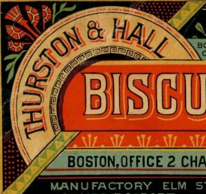 1880s Thurston & Hall Biscuit Co. Graphical Art Nouveau P98