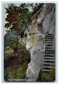 1910's Steps Leading To Newark, Ohio Country Club Postcard F86E