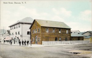 Dawson Yukon YT Street Scene Men Unused Postcard G35