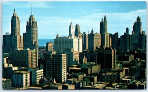 M-40720 Chicago Skyline Looking Southerly from Chicago Ave with Lake Michigan...