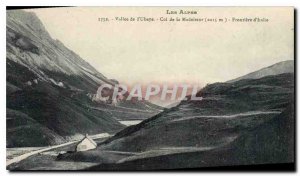 Old Postcard The Alps Valley Ubaye Col de la Madeleine Frontiere Italy