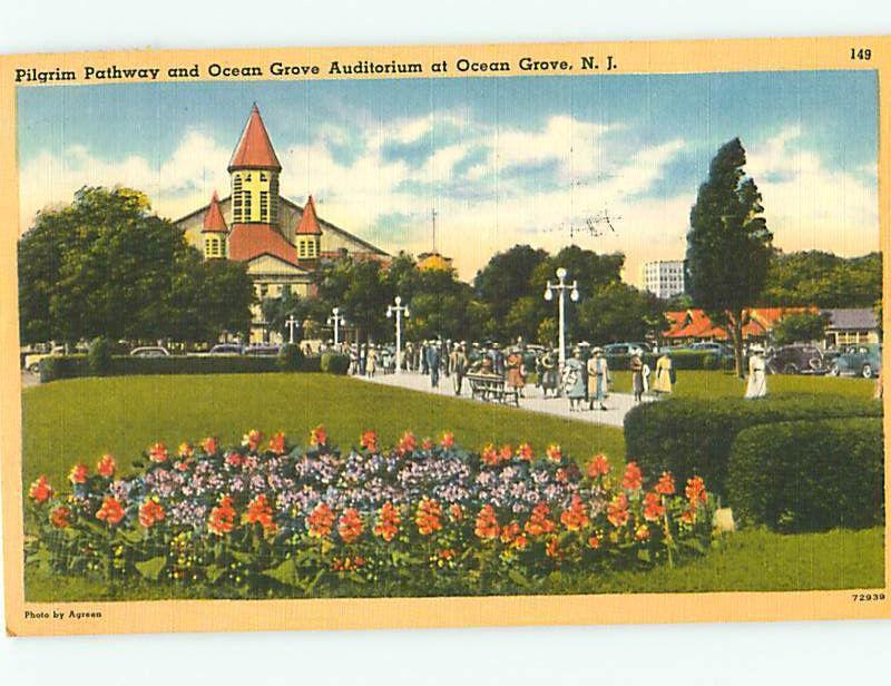 Vintage Post Card 149 Pilgrim Pathway Ocean Auditorium Ocean Grove N J  # 5020