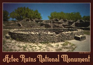 Postcard Aztec Ruins National Monument Striking Masonry Pueblos New Mexico NM