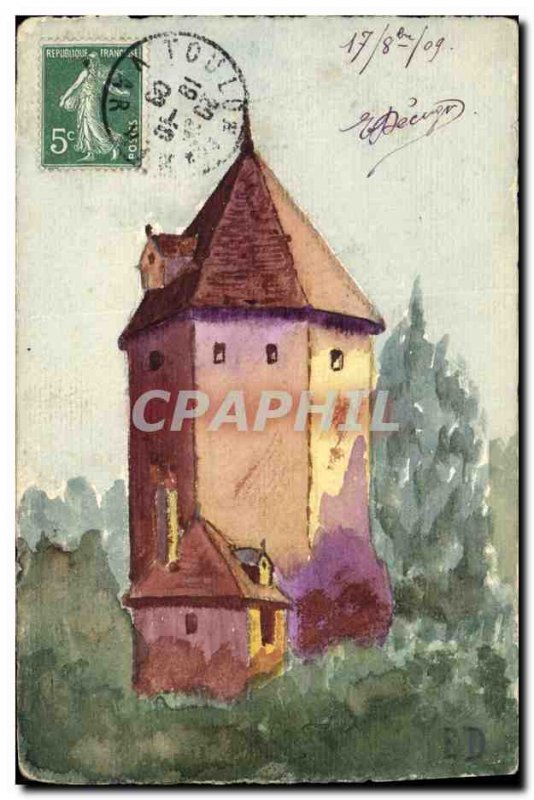 Old Postcard Fancy (drawing hand) House