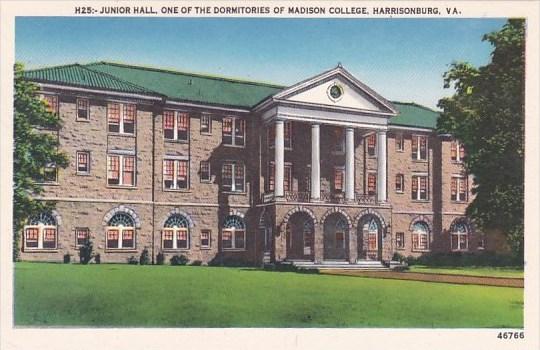 Junior Hall One Of The Dormitories Of Madison College Harrisonburg Virginia