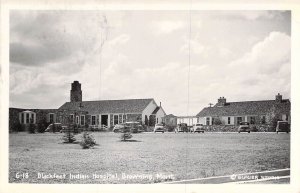 Real Photo, RPPC, Blackfeet Indian Hospital Browning MT, Msg , Old Postcard