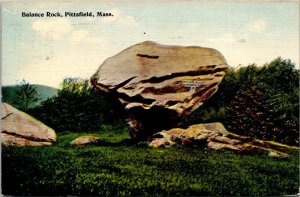 Massachusetts Pittsfield Balance Rock 1912