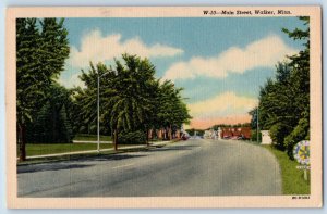 Walker Minnesota Postcard Main East Entrance Southwest Shore Road c1940 Vintage