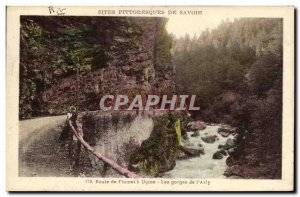 Old Postcard Sites Scenic Route De Savoie Flumet has Ugine gorges of Arly