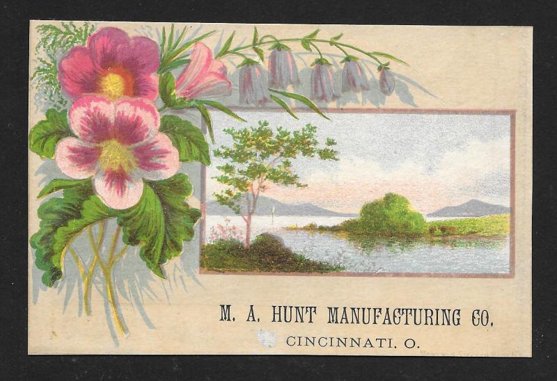 VICTORIAN TRADE CARD MA Hunt Manufacturing Spring Beds