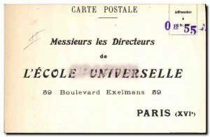 Postcard Old School Advertisement Universal Boulevard Exelmans Paris 16eme