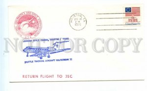 494825 USA 1976 Gulfstream II space shuttle Houston cancellation SPACE COVER