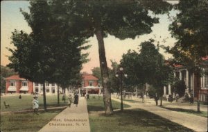 Chautauqua Institution New York NY Colonnade Post Office Vintage Postcard