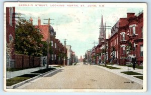 Germain Street Looking North St. John New Brunswick CANADA 1925 Postcard