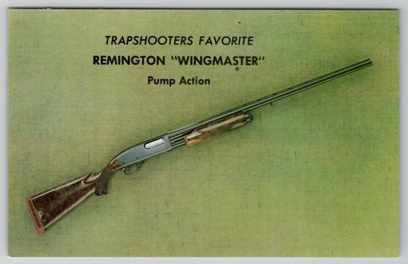 Remington Wingmaster Trapshooters Favorite Pump Action Advertising Postcard E22