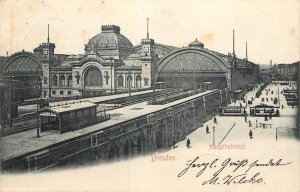 Germany Dresden railway station 1900s