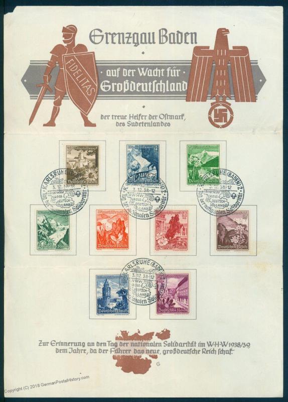 3rd Reich Germany 1938 WHW Grenzgau Baden Winter Charities Day of Solidari 85052