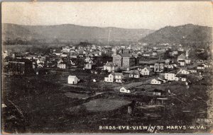 Aerial View of St. Marys, WV c1910 Vintage Postcard M45