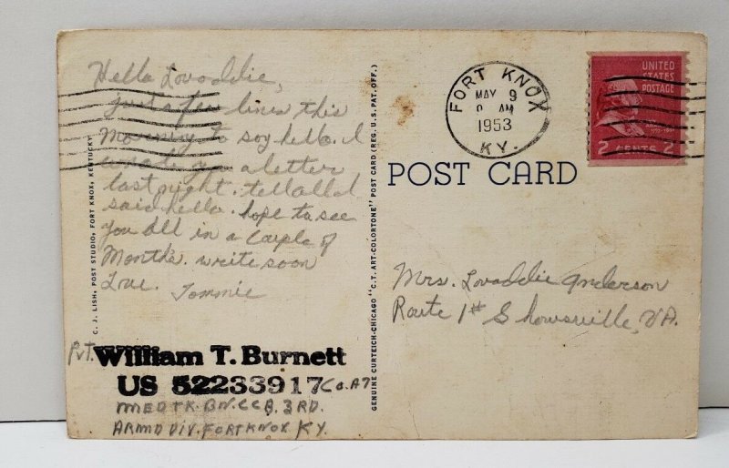 Patton Museum, Fort Knox Kentucky Postcard C20